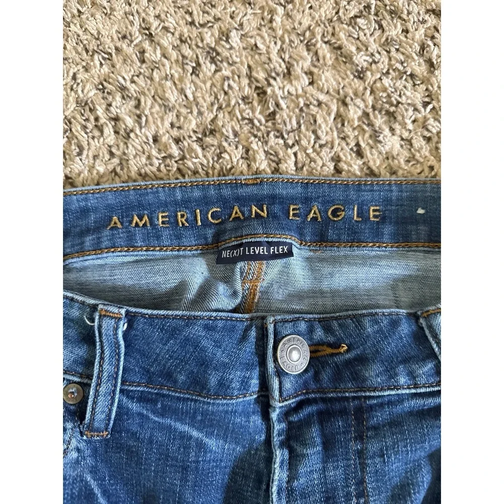 American Eagle Men's Slim Fit Distressed Blue Jeans Size 34x32